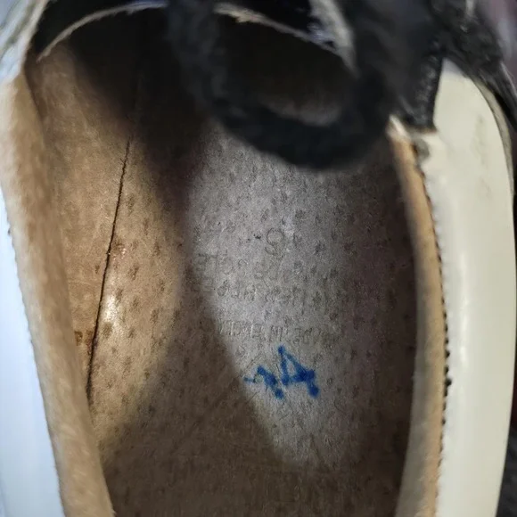 Vintage FLUEVOG Bunks Womens (9) 90s Black White Creeper Platform Rave Club - Picture 14 of 14